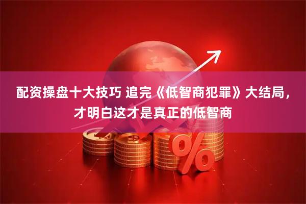 配资操盘十大技巧 追完《低智商犯罪》大结局，才明白这才是真正的低智商